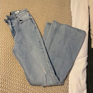 Lee Women's Sky Blue Wide Leg Jeans